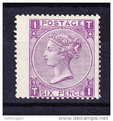 1867/80  SG 109 ** Queen Victoria 6 D. Lilac Without Hyphen - Ongebruikt