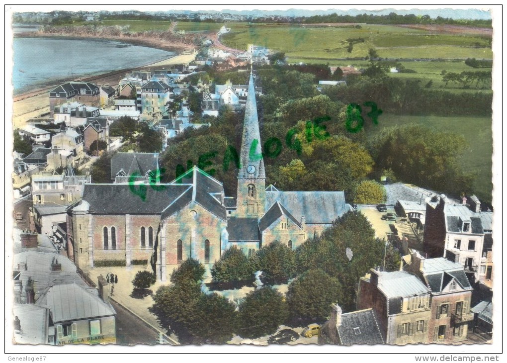 50-  SAINT PAIR SUR MER - ST PAIR  - VUE   AERIENNE L' EGLISE  1969 - Saint Pair Sur Mer