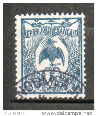 N CALEDONIE 5cgris Bleu 1922-28 N°114 - Oblitérés