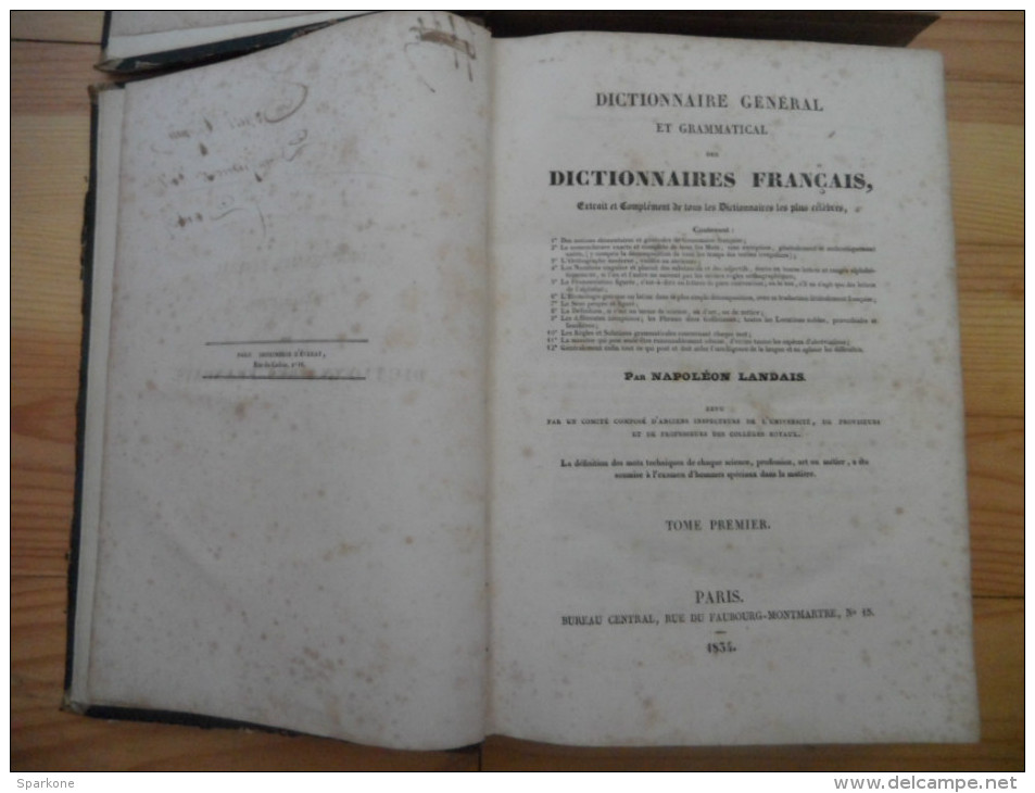 Dictionnaire Français En 2 Volumes Par "Napoléon Landais" éditions De 1834 - Dictionaries