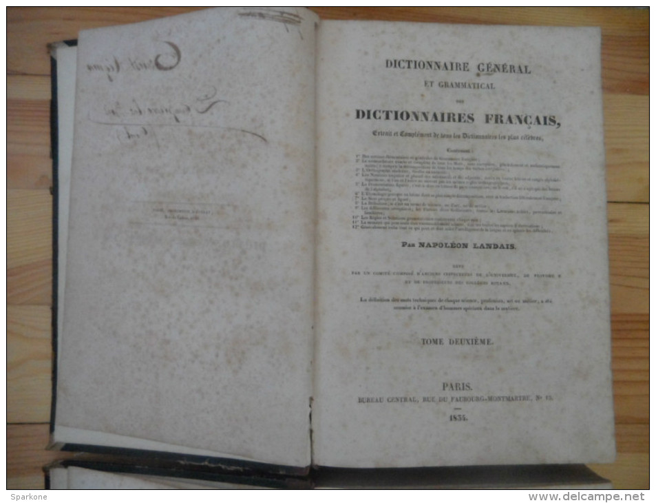 Dictionnaire français en 2 Volumes par "Napoléon Landais" éditions de 1834