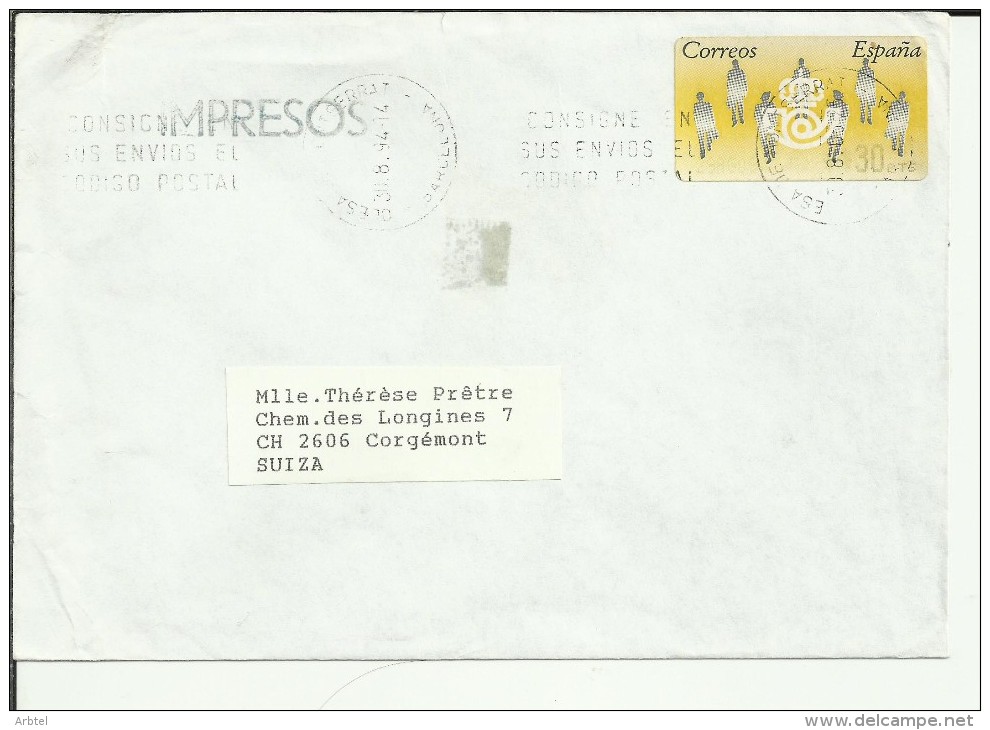 OLESA DE MONTSERRAT  CC CON ATM SILUETAS 1994 - Lettres & Documents