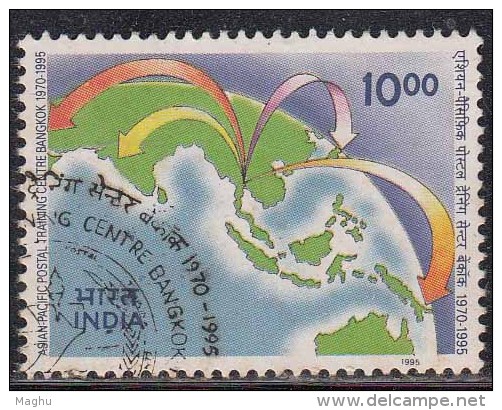 India Used 1994, Asian Pacific Postal Training Centre, Map, Globe, Philately - Used Stamps