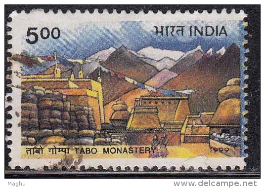 India Used 1999,  1v Tabo Monastery In Lahul &amp; Spilt, Wall Painting, Costume - Used Stamps