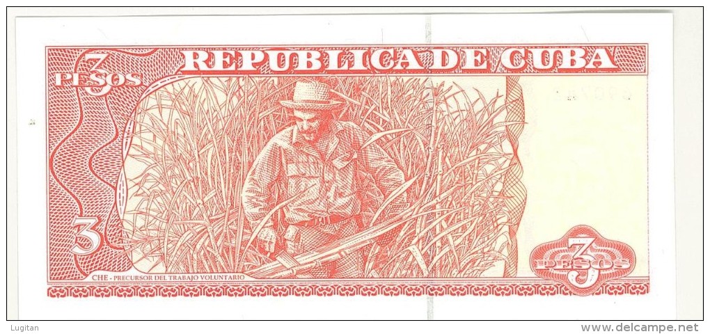 CUBA - 3 PESOS - ANNO 2004 - FDS - UNC - ERNESTO GUEVARA EL CHE - Cuba