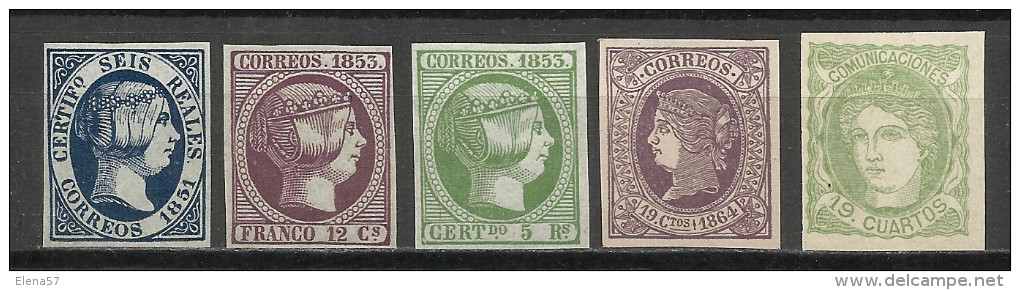 687-LOTE SELLOS CLASICOS ESPAÑA FALSOS SEGUI.SPAIN CLASSIC STAMPS LOT SEGUI FALSE. SPANIEN CLASSIC STEMPEL LOT SEGUI - Neufs