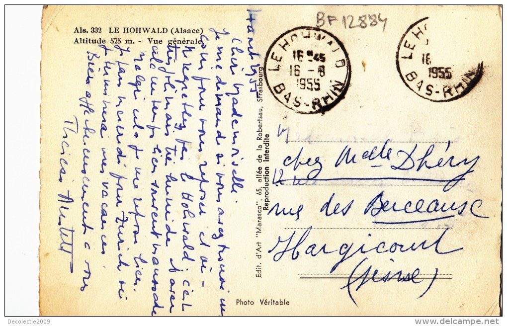 BF12884 Le Hohwald Alsace Vue Generale   France Front/back Image - Hohwald (Sachsen)