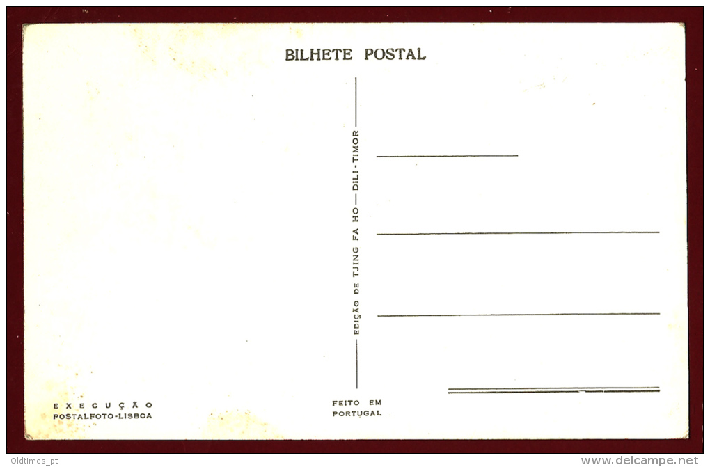 TIMOR - PAISAGEM TIMORENSE - FESTAS FELIZES - 1950 GREETINGS CARD REAL PHOTO PC - Autres & Non Classés