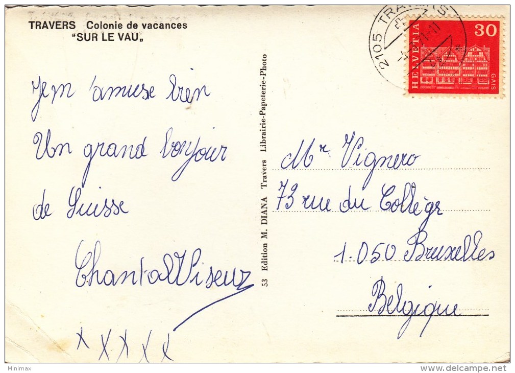 Travers Colonie De Vacances  " Sur Le Vau " - 1971 - Travers