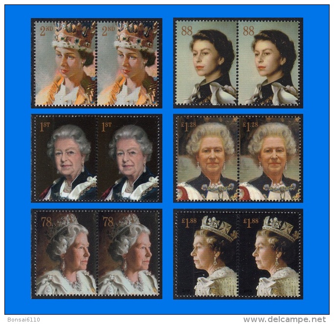 GB 2013-0059, Royal Portraits, Pair Set (6V) MNH - Neufs