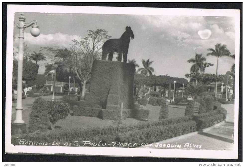 BATATAIS ( EST. SAO PAULO ) PRAÇA CON. JOAQUIM ALVES POSTAL FOTOGRAFICO - BRASIL ( 2 Scans) - São Paulo