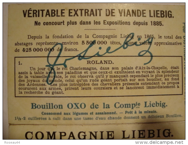 Liebig - Série De 6 Chromos En Très Bon état - S909 - ROLAND - 1907 - (lot 132) - Liebig