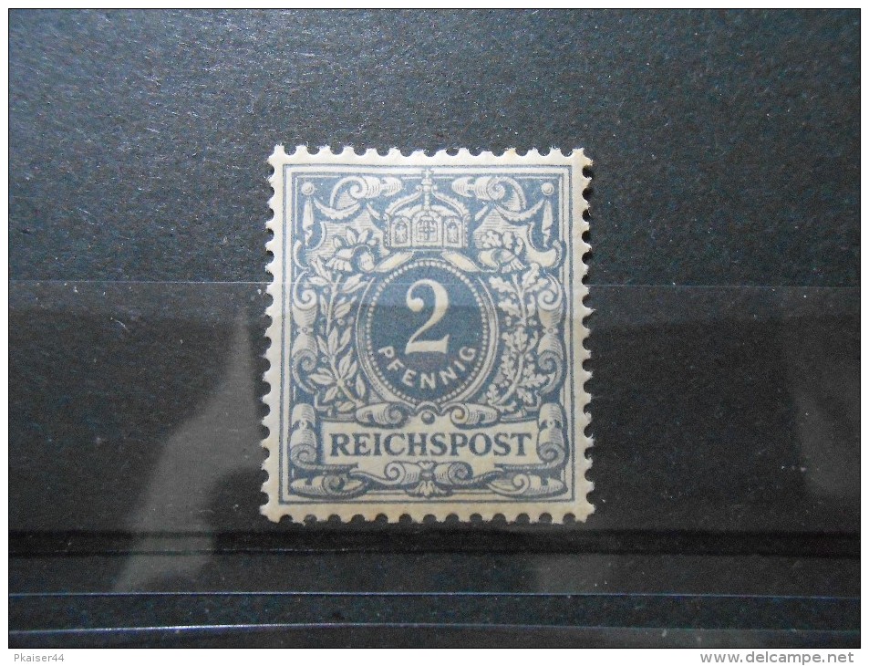 D.R.52** 2Pf - Reichspost 1900 Lebhaftgrau - Ungebraucht