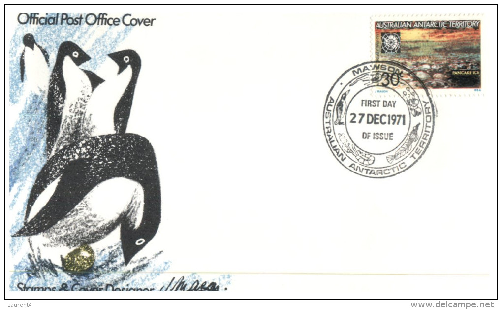 (525) Australian Antarctic Territory FDC - 1971 - Mawson Base (2 Covers) - FDC