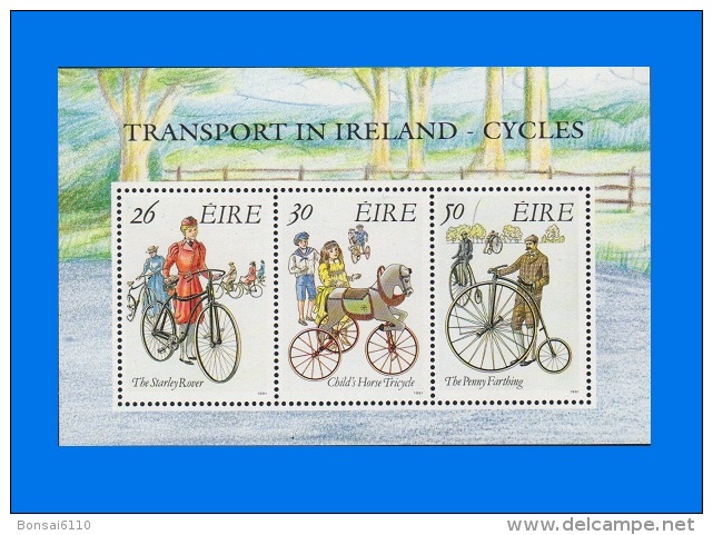 IE 1991-0001, Early Bicycles, MNH MS - Neufs