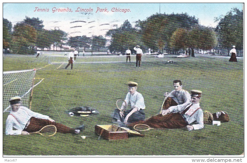 EARLY  CENTURY  TENNIS  Used 1908  LINCOLN  PARK,  CHICAGO - Chicago