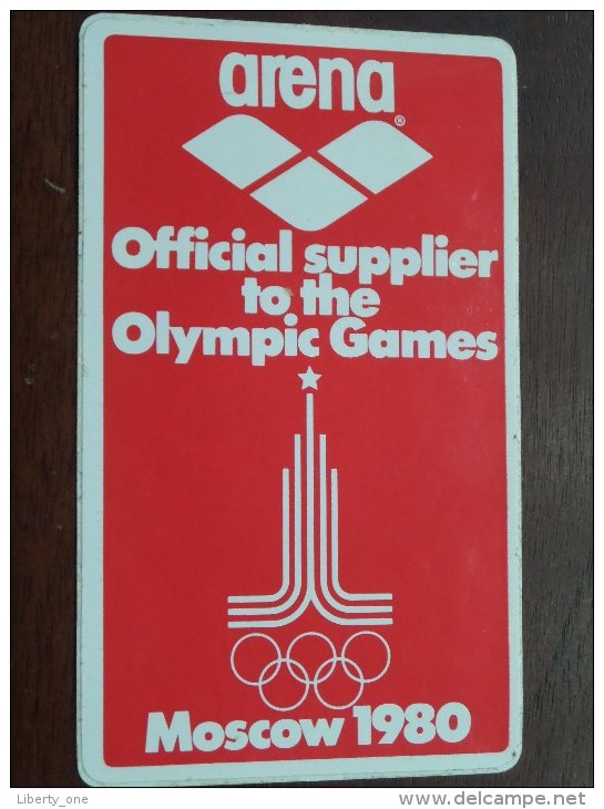 MOSCOW 1980 - ARENA Official Supplier To The OLYMPIC GAMES ( Zie Foto Voor Détail ) Zelfklever Sticker ! - Pubblicitari