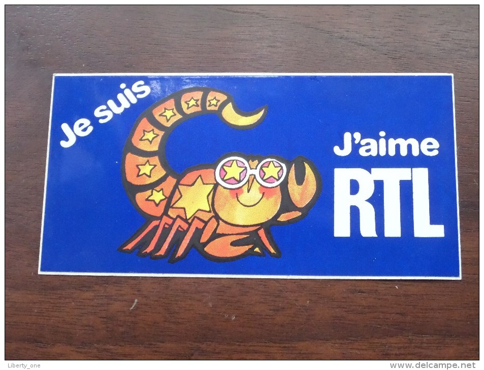 Je Suis .............. J'aime RTL ( Zie Foto Voor Détail ) Zelfklever Sticker Autocollant ! - Publicidad