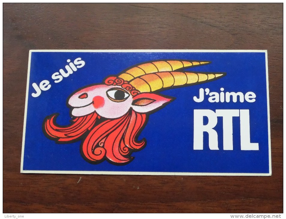 Je Suis .............. J´aime RTL ( Zie Foto Voor Détail ) Zelfklever Sticker Autocollant ! - Advertising