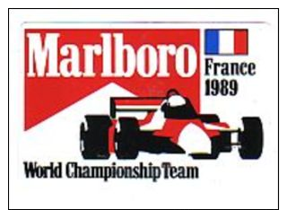 AUTOCOLLANT  STICKER  MARLBORO GRAND PRIX FRANCE 1989 - Pegatinas