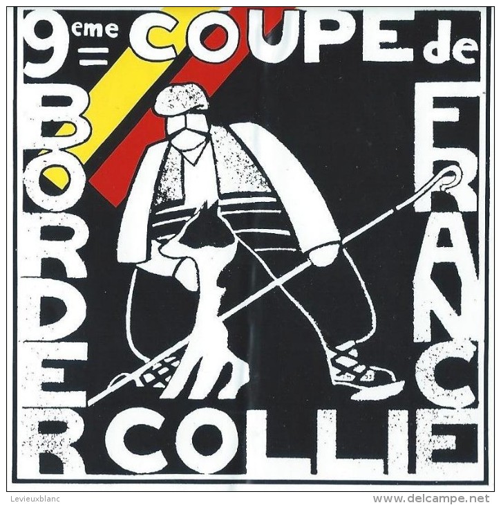 Chiens / 9éme Coupe De France /Border Collie / Années 1980     ACOL40 - Aufkleber