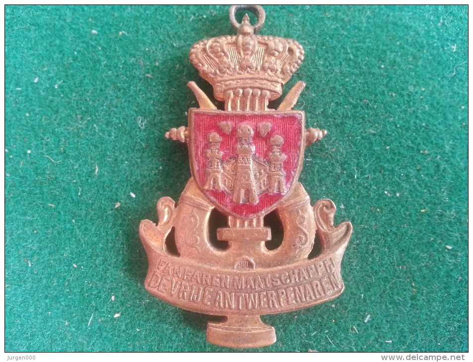 Fanfaren Maatschappij, De Vrije Antwerpenaren 1881, 9 Gram (medailles0193) - Altri & Non Classificati