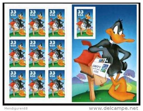 USA 1999 Looney Tunes - Daffy DuCk MS Sheet Of 10 $3.30 MNH  SC 3306sp YV BF-2890 MI SH3114 SG MS3591 - Sheets