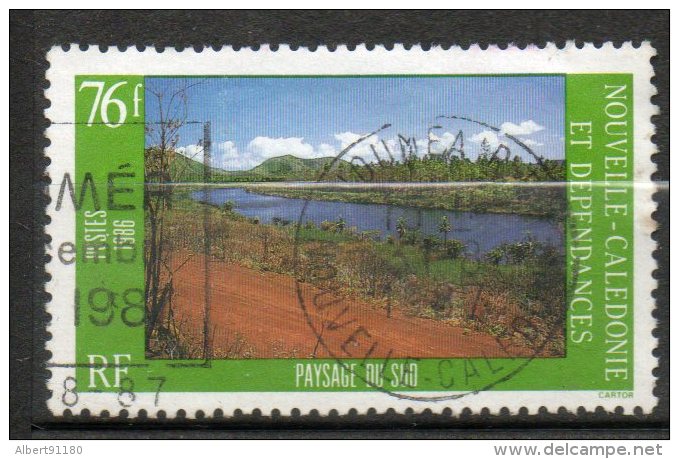 N CALEDONIE  76f Multicolore 1986  N°526 - Oblitérés