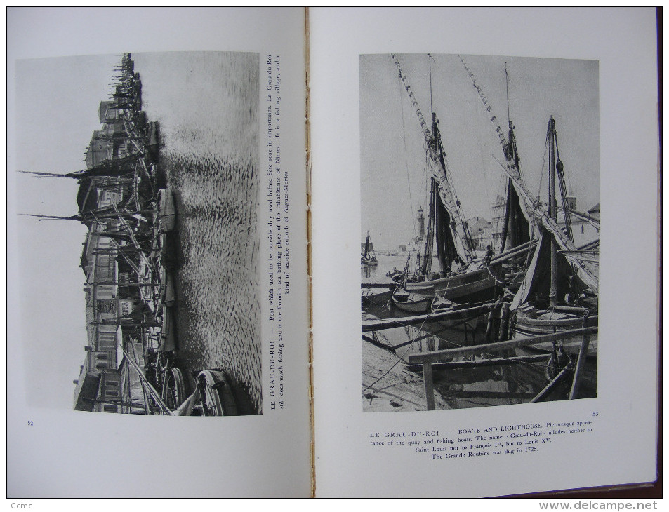 Livre Visions de France -1929 - Nimes Uzès Aigues-Mortes + autres lieux (30) - Photos noir et Blanc + texte en Anglais