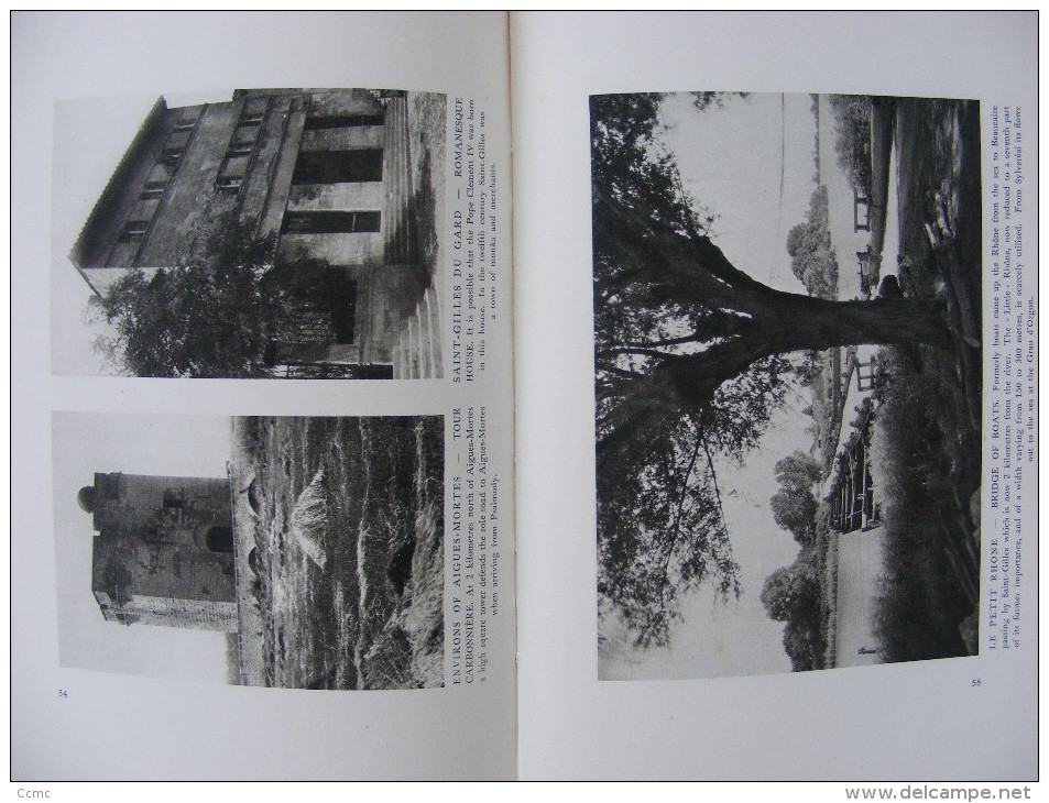 Livre Visions de France -1929 - Nimes Uzès Aigues-Mortes + autres lieux (30) - Photos noir et Blanc + texte en Anglais