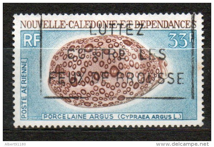 N CALEDONIE  33f Bleu Vert Brun Violet 1970-71 N°114 - Used Stamps