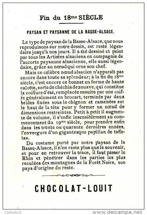 Très Belle Série De 4 Chromos Sur L'Alsace Chocolat Louis Voir Description - Louit