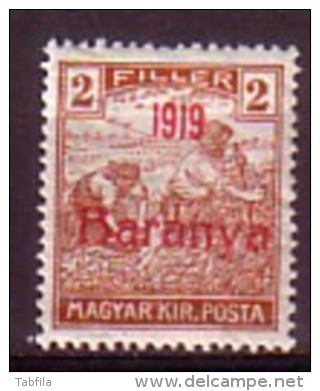 HONGRIE / BARANYA - 1919 - Timbres De Hongrie Surcharge "1919 Baranya" - 2 Fi ** MNH - Mi 18; Yv 9 - Baranya