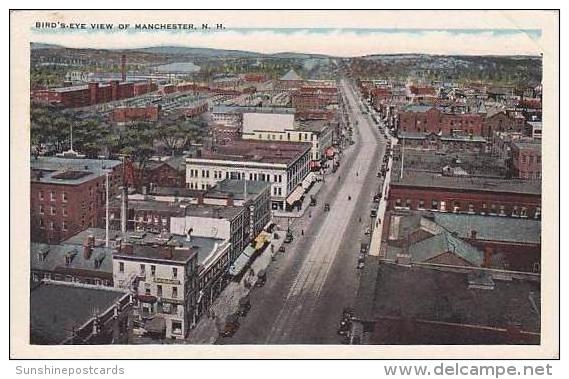 New Hampshire Manchester Birds Eye View 1934 - Manchester