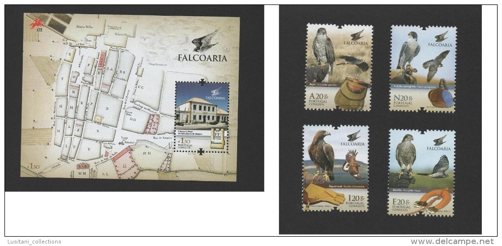 STAMPS PORTUGAL 2013 FALCONRY BIRDS OF PREY RAPTORS OISEAUX BIRD OISEAU AVES AIGLES RAPACES - Nuevos