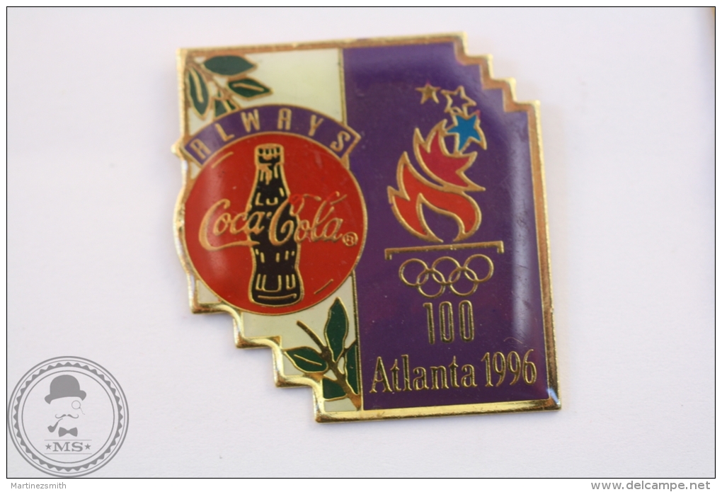 Always Coca Cola Olympic Games Atlanta 1996 - Purple Colour Pin Badge #PLS - Coca-Cola