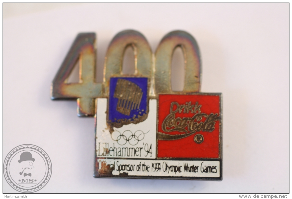 400 Lillehammer 94  Coca Cola Official Sponsor Of The Olympic Winter Games - Pin Badge #PLS - Coca-Cola