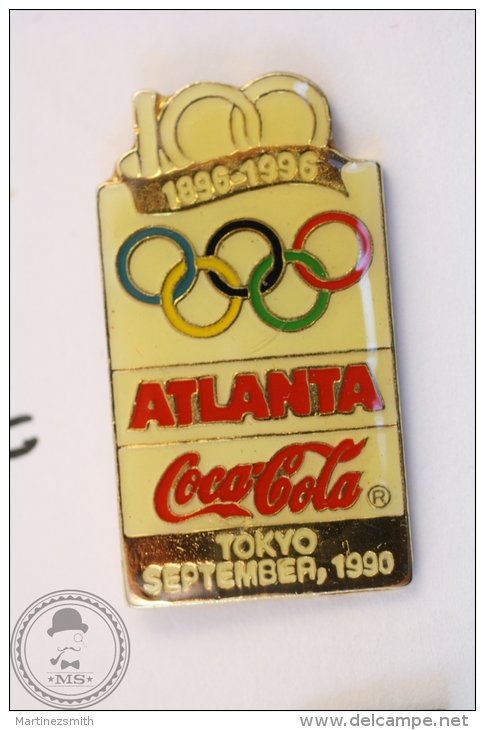 Atlanta Olympic 1996 Olympic Games - Tokyo September, 1990 - Coca Cola Pin Badge #PLS - Coca-Cola