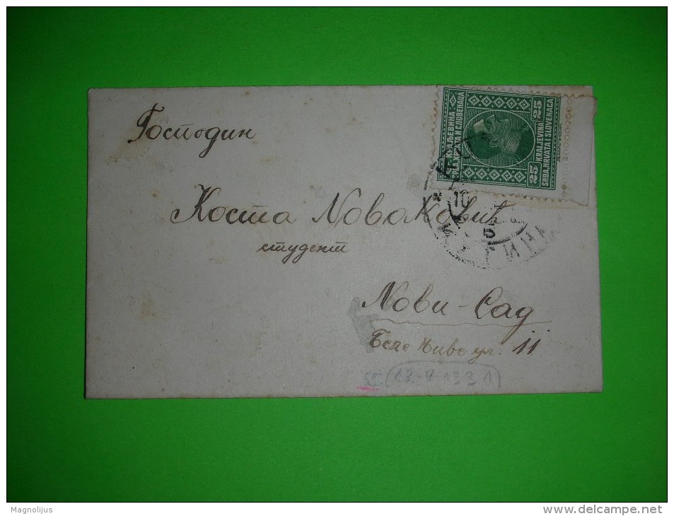 YugoslaviaSHS,Kingdom Of Serbs,Croats And Slovenes,visiting Card Cover,vintage Letter,25 Para Stamp - Briefe U. Dokumente