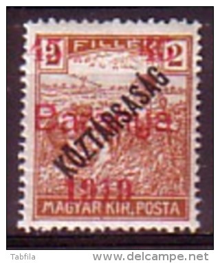 HONGRIE / BARANYA - 1919 - Timbres De Hongrie Surcharge "1919 Baranya" - 45/2 Fi ** MNH  -  Mi 42 - Baranya