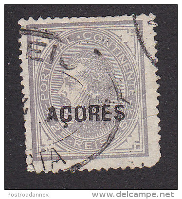 Azores, Scott #39c, Used, King Luiz Overprinted, Issued 1880 - Azores