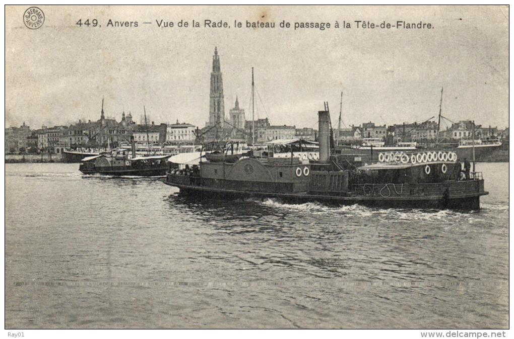 BELGIQUE - ANVERS - ANTWERPEN - Vue De La Rade, Le Bâteau De Passage à La Tête-de-Flandre. - Antwerpen