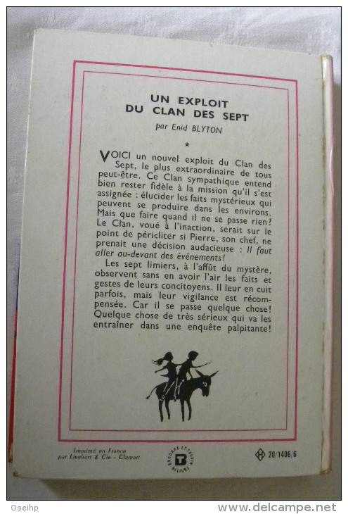 UN EXPLOIT DU CLAN DES SEPT Enid Blyton Illustrations Langlais  - Bibliothèque Rose 1969 - Bibliotheque Rose