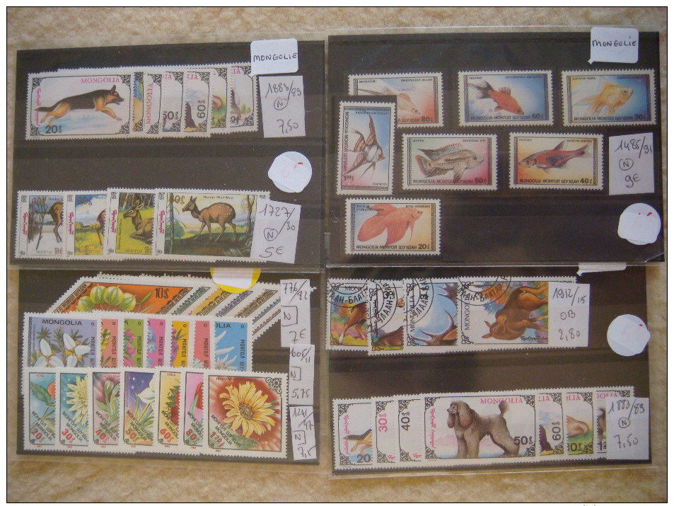 MONGOLIE (2), Beau LOT De Timbres "Faune Et Flore" COTE Totale + De 300€ ; VT158 - Mongolie