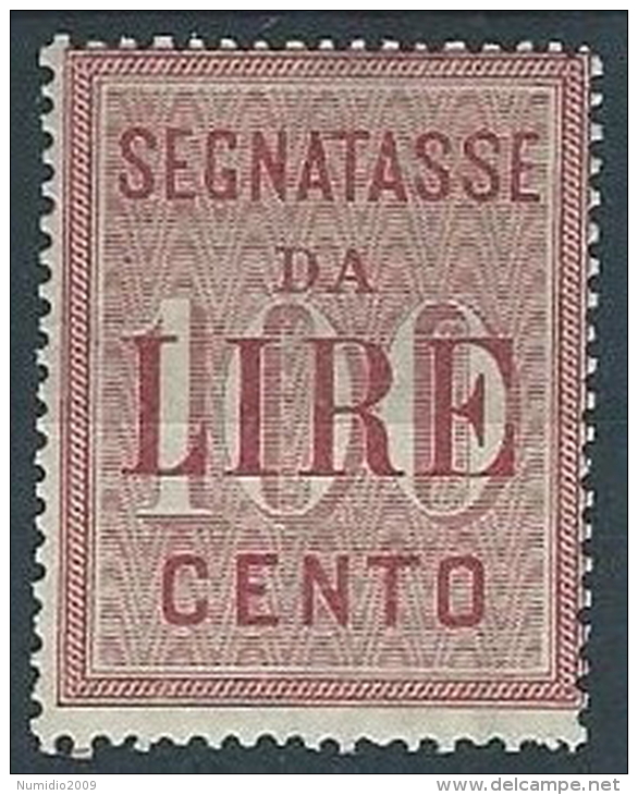 1884 REGNO SEGNATASSE 100 LIRE MH * - ED370 - Strafport