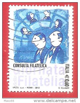 ITALIA REPUBBLICA USATO - 2012 -  Giornata Della Filatelia - Consulta Filatelica - € 0,60 - S. 3350 - 2011-20: Usati