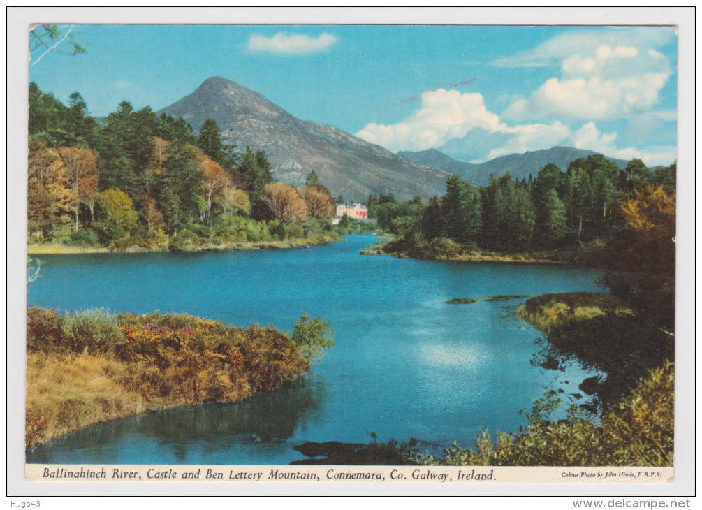 BALLINAHINCH RIVER - CASTLE AND BEN LETTERY MOUNTAIN - CONNEMARA - Co. GALWAY - Galway