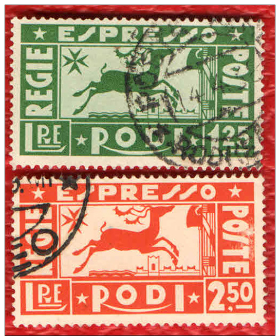 Rodi - 1936 - Serie Espressi - Special Delivery Stamps - Egeo (Rodi)