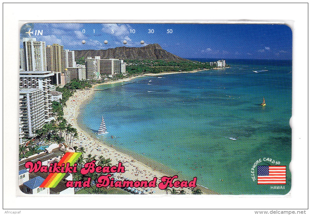 HAWAII WAIKIKI BEACH SUNSET TELECARTE JAPON - Hawaï