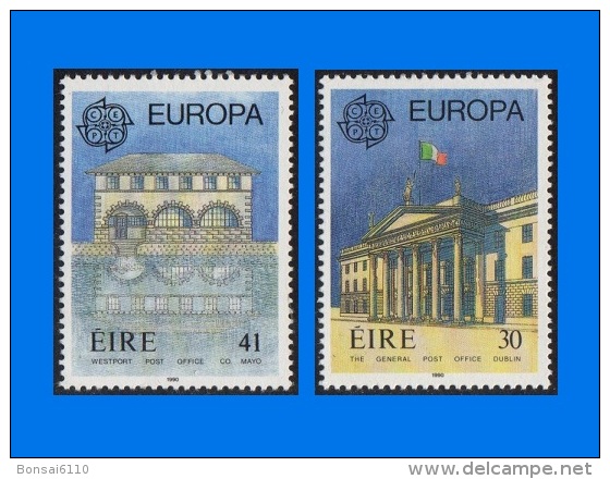 IE 1990-0007, Europa - Post Office Buildings, Set (2V) MNH - Nuevos